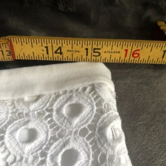 𝅺EXPRESS white eyelet lace‎ pencil skirt size 10 #s1119 - Picture 9 of 9